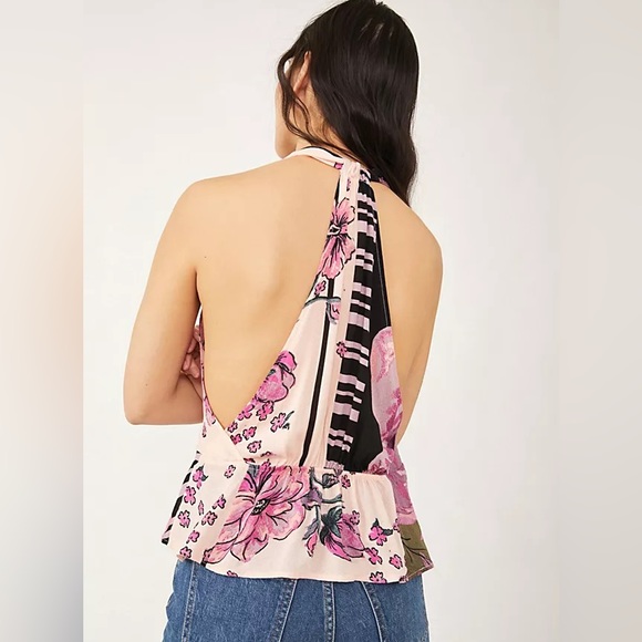 Free People Hot Tropics pink tank top - Picture 2 of 9